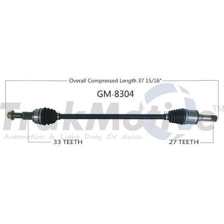 Surtrack Axle Cv Axle Shaft, Gm-8304 GM-8304